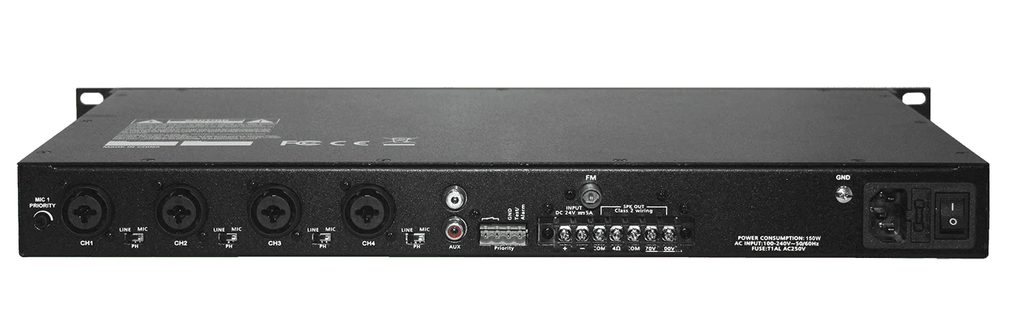 Amplificateur commercial 70 V mono 120W RMS - Image 3