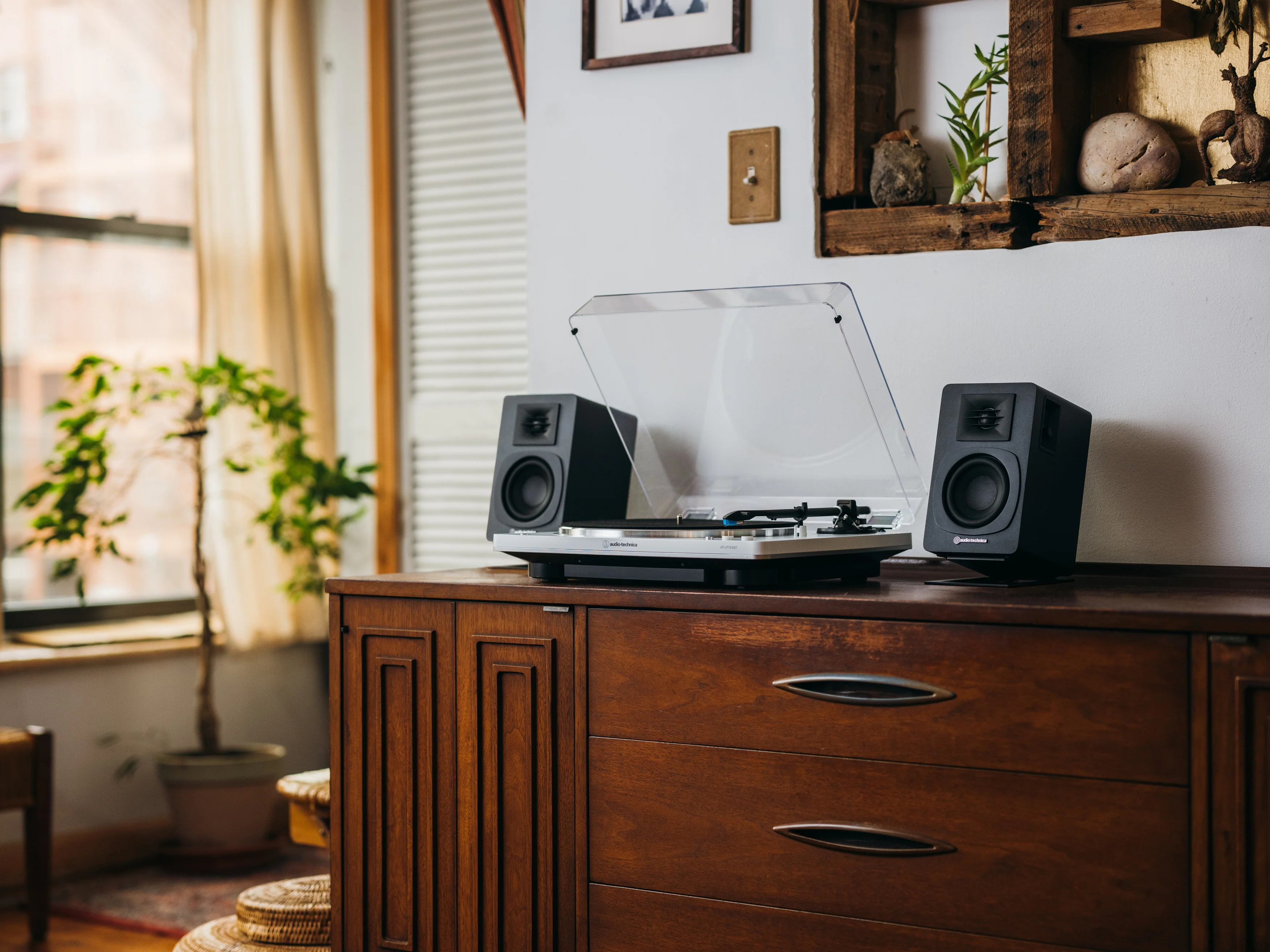 audio-technica AT-SP3X - Enceintes d'étagère amplifiée 30Watts filaire ou Bluetooth - Image 16