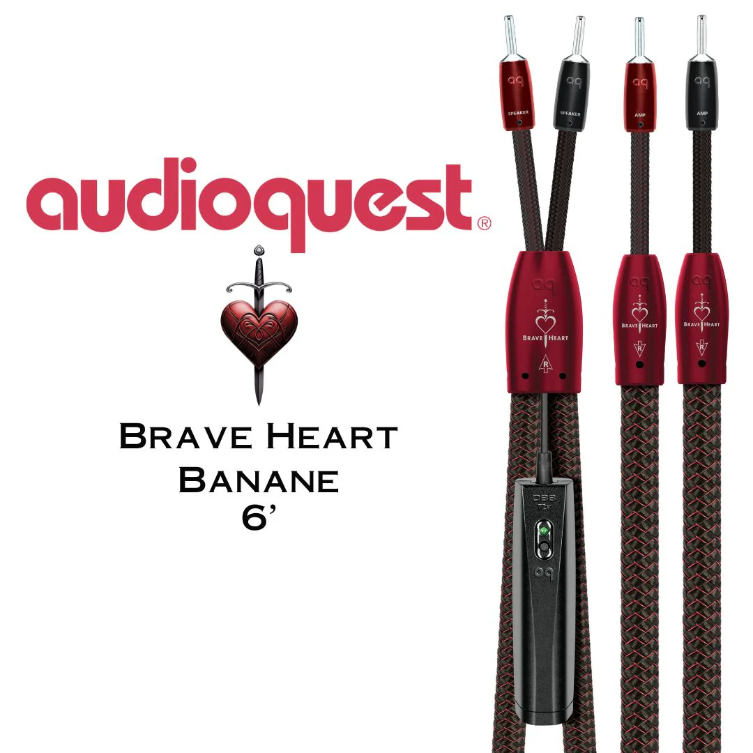 Audioquest Brave Heart : Câbles d’enceintes acoustiques ZERO-Tech Mâle Banane - Image 2