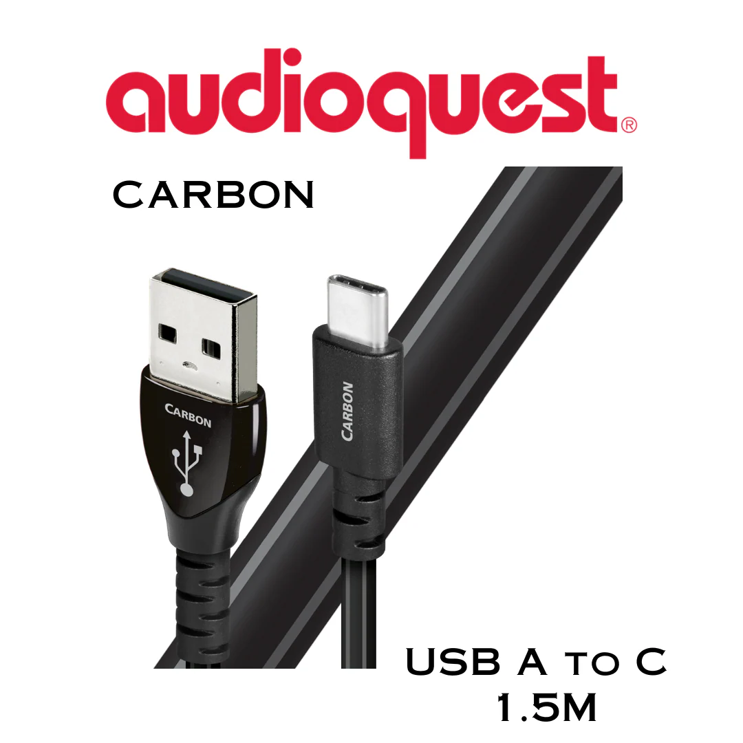 Audioquest Carbon - Câble USB A à USB C à surface 5% solide Argent - Image 2