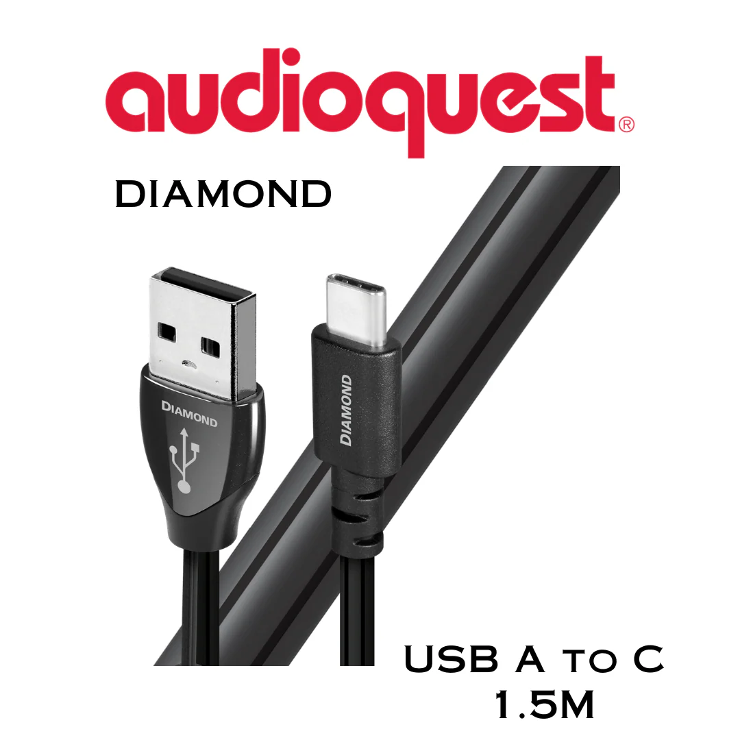 Audioquest Diamond - Câble USB A à USB C 72v DBS à surface 100% solide Argent - Image 2