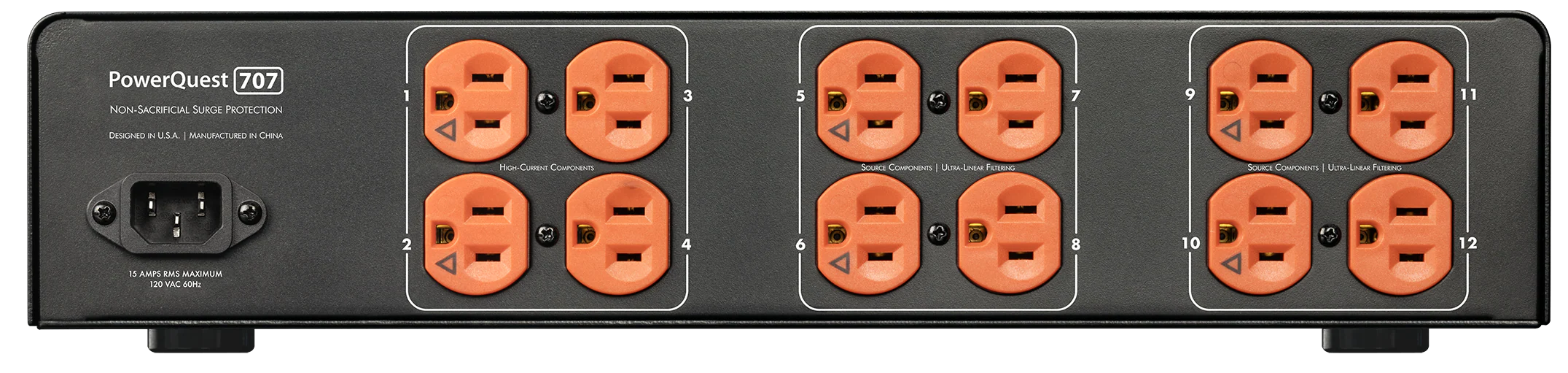 Audioquest PowerQuest PQ707 - Barre 12 prises-Correction 45AMP-PQ7152M - Image 6