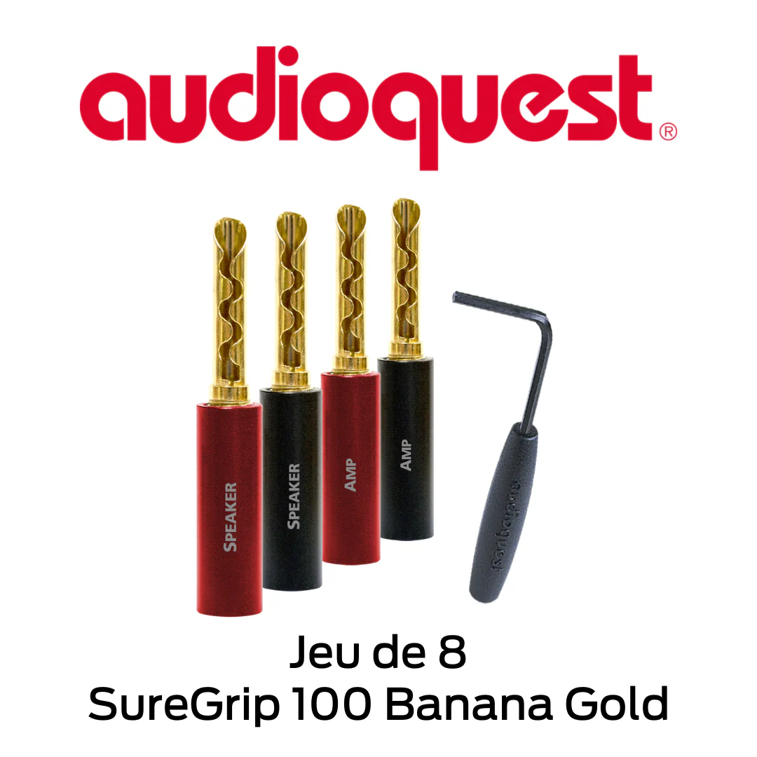 Audioquest SureGrip 100 Banana Gold - Connecteurs à haut-parleur Banane - Image 2