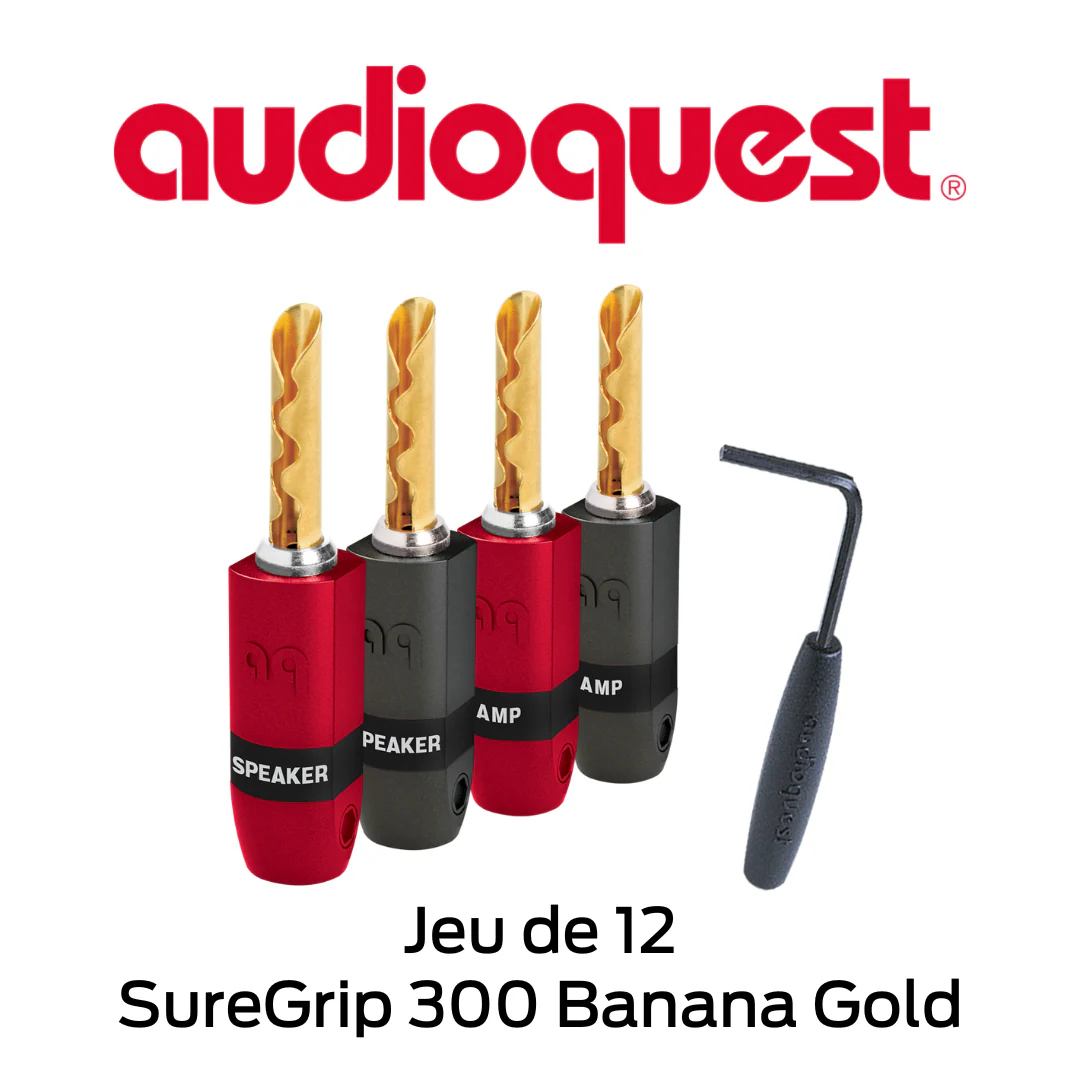 Audioquest SureGrip 300 Banana Gold - Connecteurs de type Banane (jeu de 4) - Image 4
