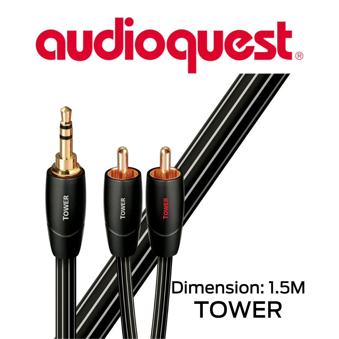 AudioQuest Tower | Câbles d'interconnexion stéréo 3.5mm mâle à RCA - Image 4