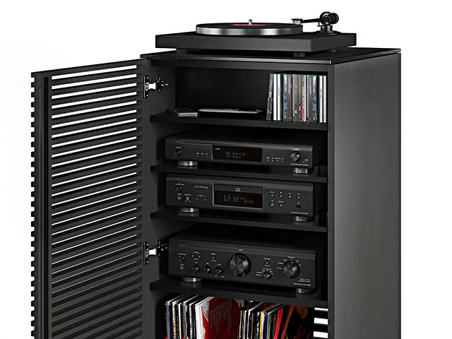 BDI Corridor® 8172 Charbon - Meuble audio pour composants AV - Image 4