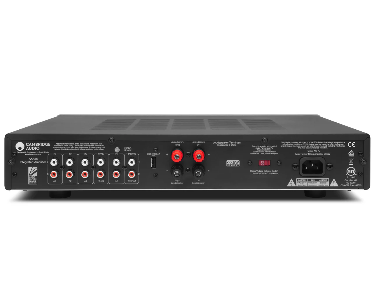 Cambridge Audio AXA35 - Amplificateur stéréo intégré 35Watts Canal avec entrée phono - Image 3