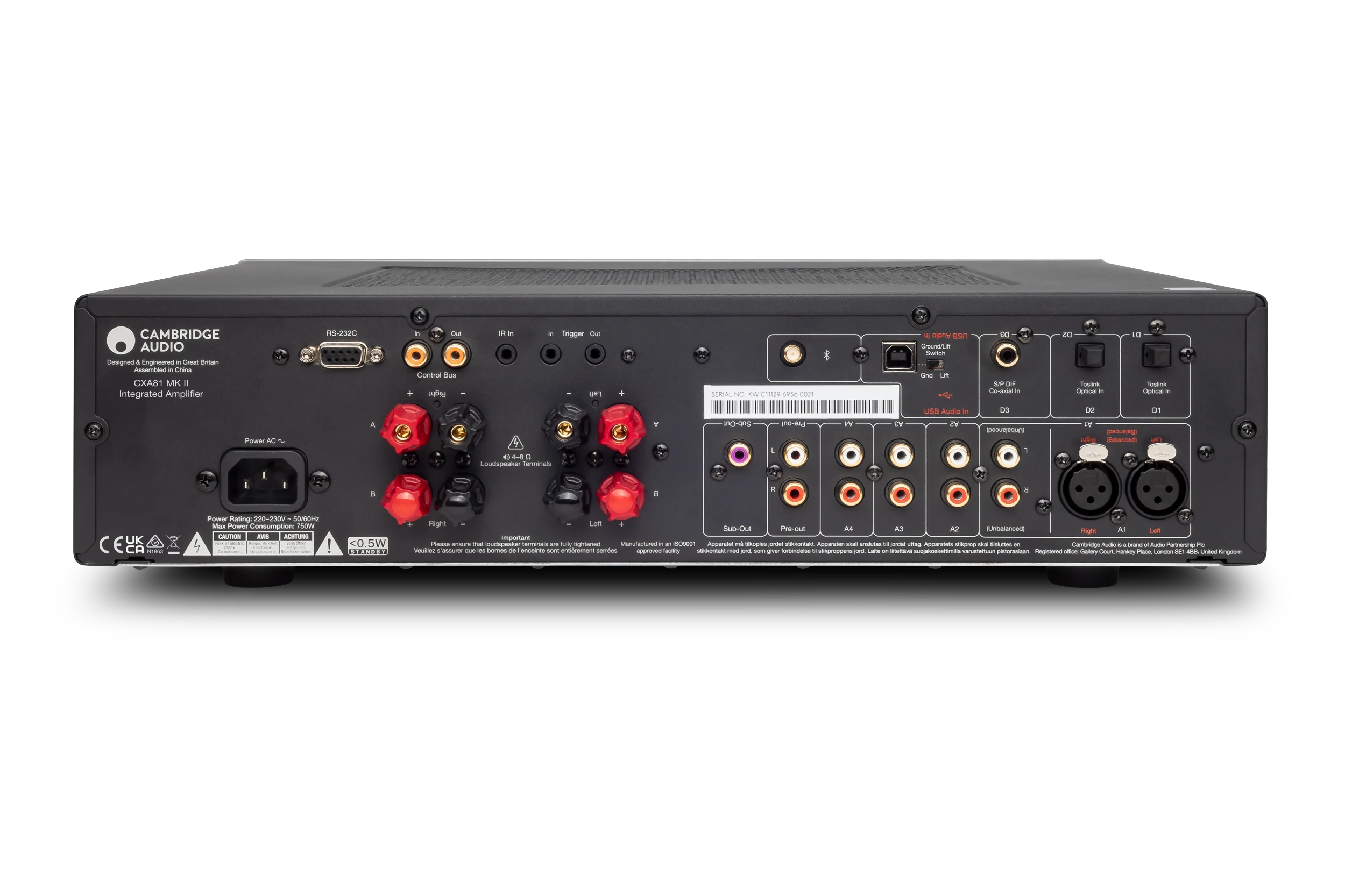 Cambridge Audio CXA81MKII - Amplificateur stéréo intégré 80Watts/C, Bluetooth apX HD - Image 5