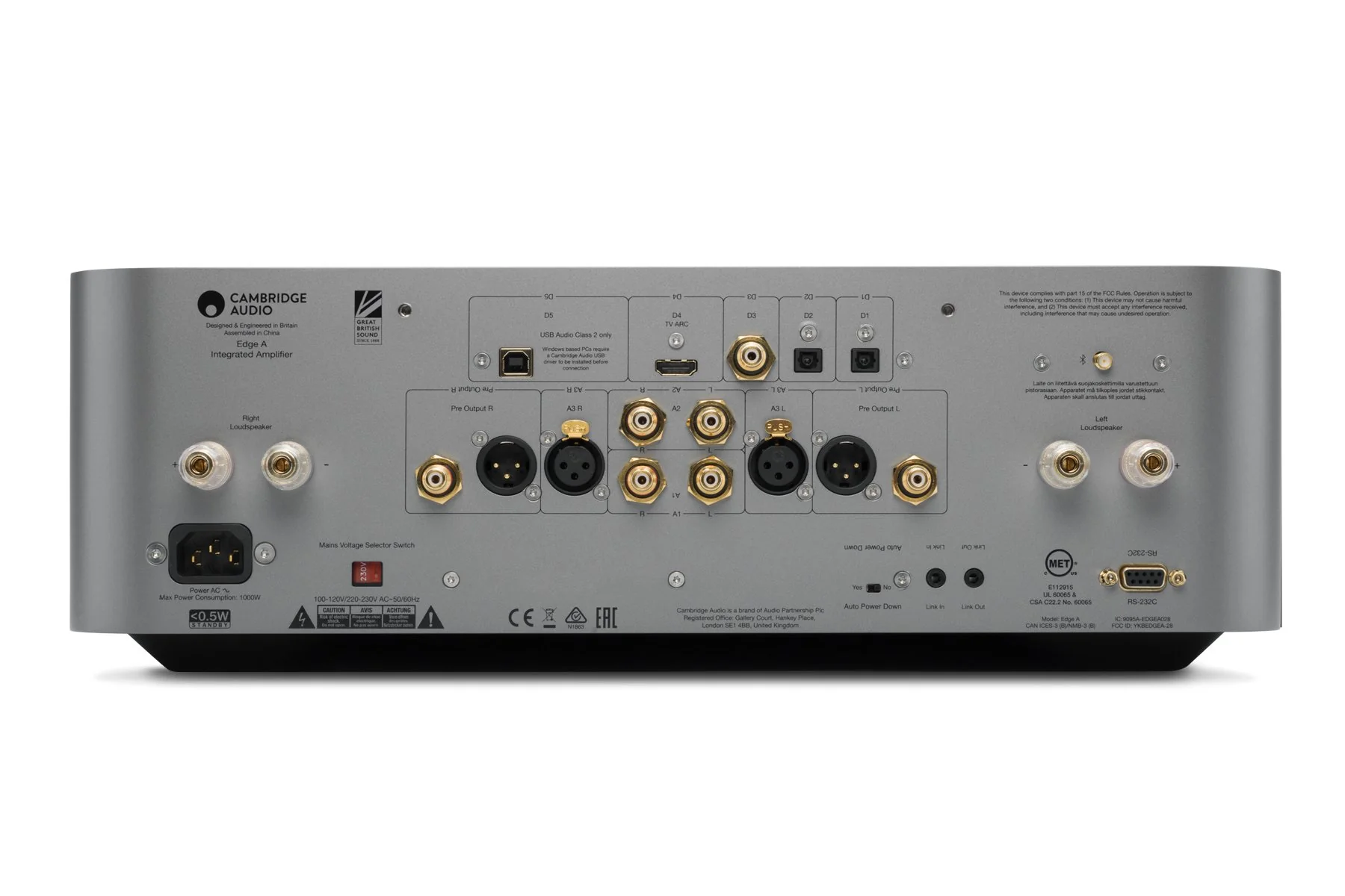 Cambridge Audio EDGE A - Amplificateur stéréo intégré 100 Watts/canal, Bluetooth - Image 4