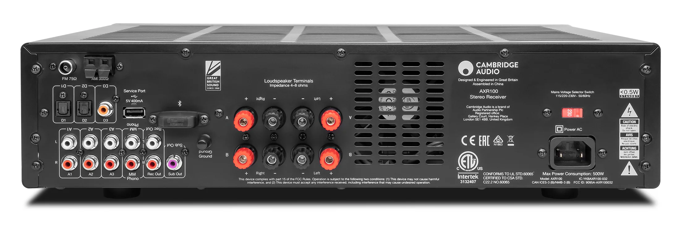 Cambridge Audio AXR100 - Récepteur stéréo 100 W/c, AM/FM, Bluetooth - Image 3