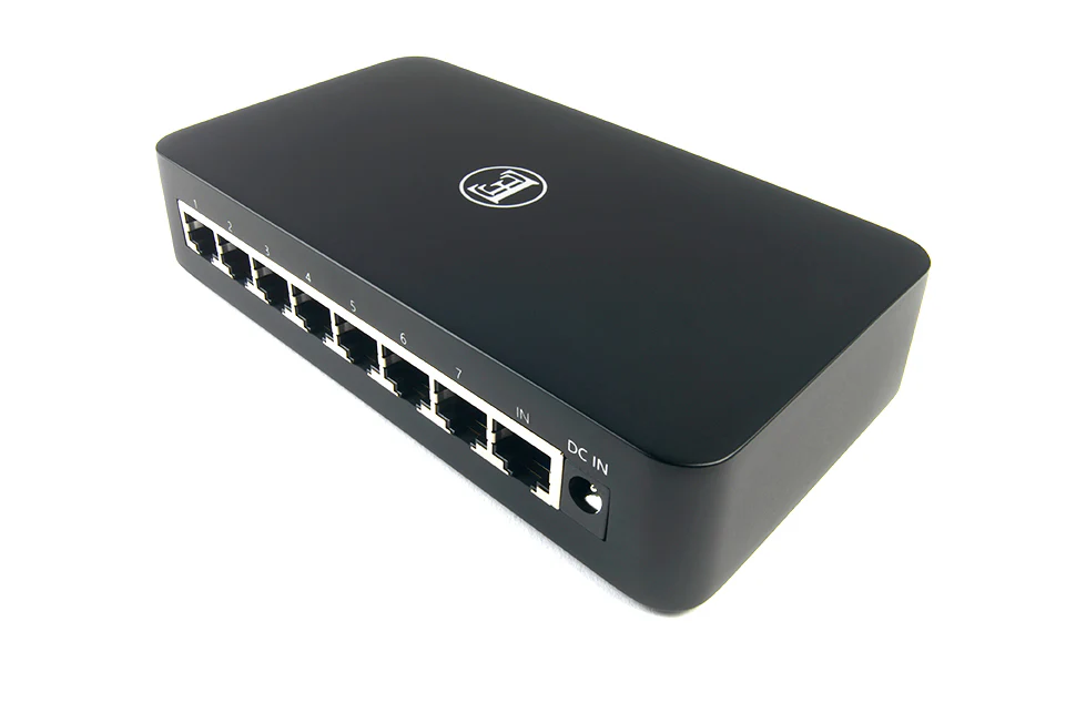 English Electric 8Switch | Huit ports Ethernet Gigabit 100/1000 Base-T de qualité audio - Image 2