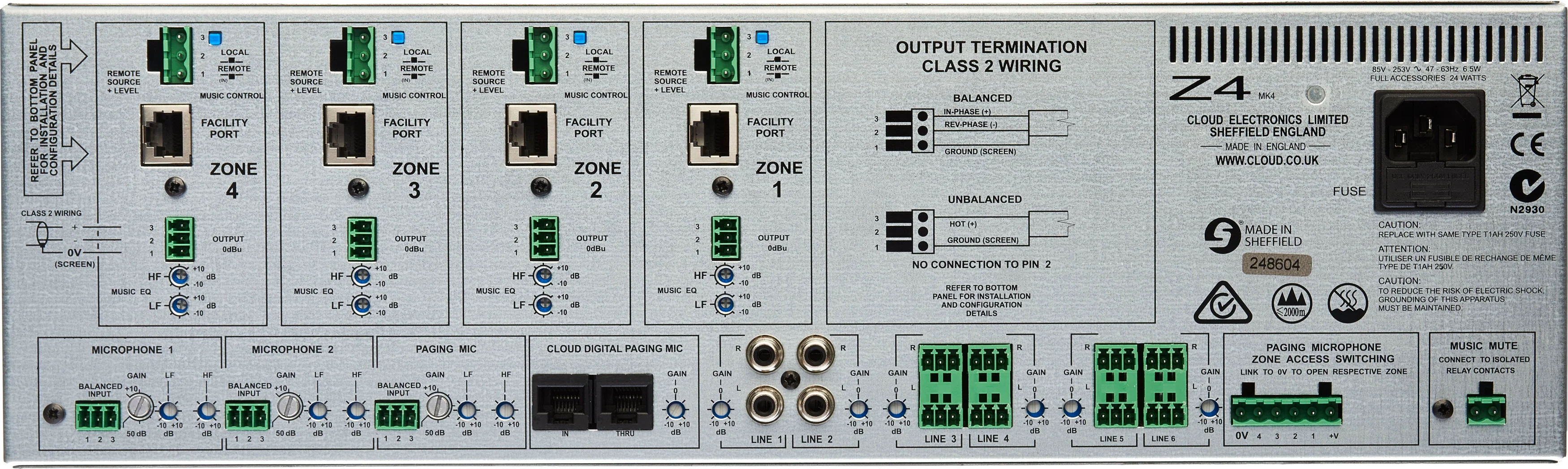 CLOUD Z4MK4 | Console de mixage professionnel 4 zones - Image 3