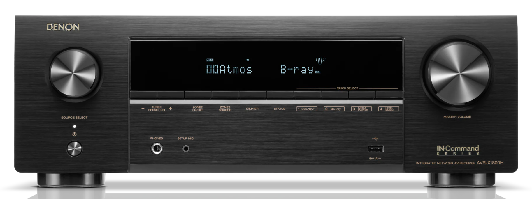 Denon AVRX1800H - Récepteur cinéma maison 7.2, 8K, 80W, 7 Canaux amplifiés, Dolby Atmos, 3D - Image 2