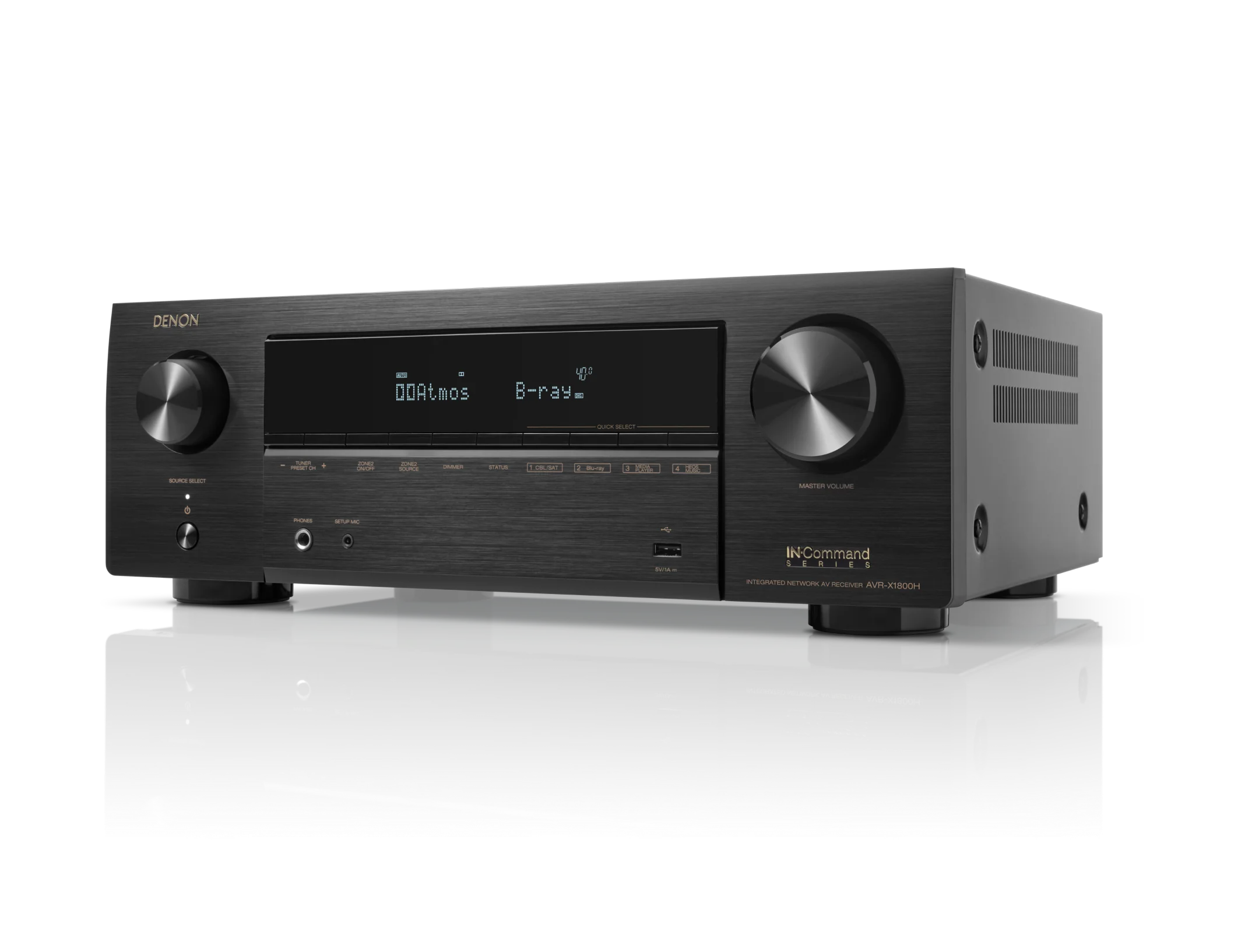 Denon AVRX1800H - Récepteur cinéma maison 7.2, 8K, 80W, 7 Canaux amplifiés, Dolby Atmos, 3D - Image 4