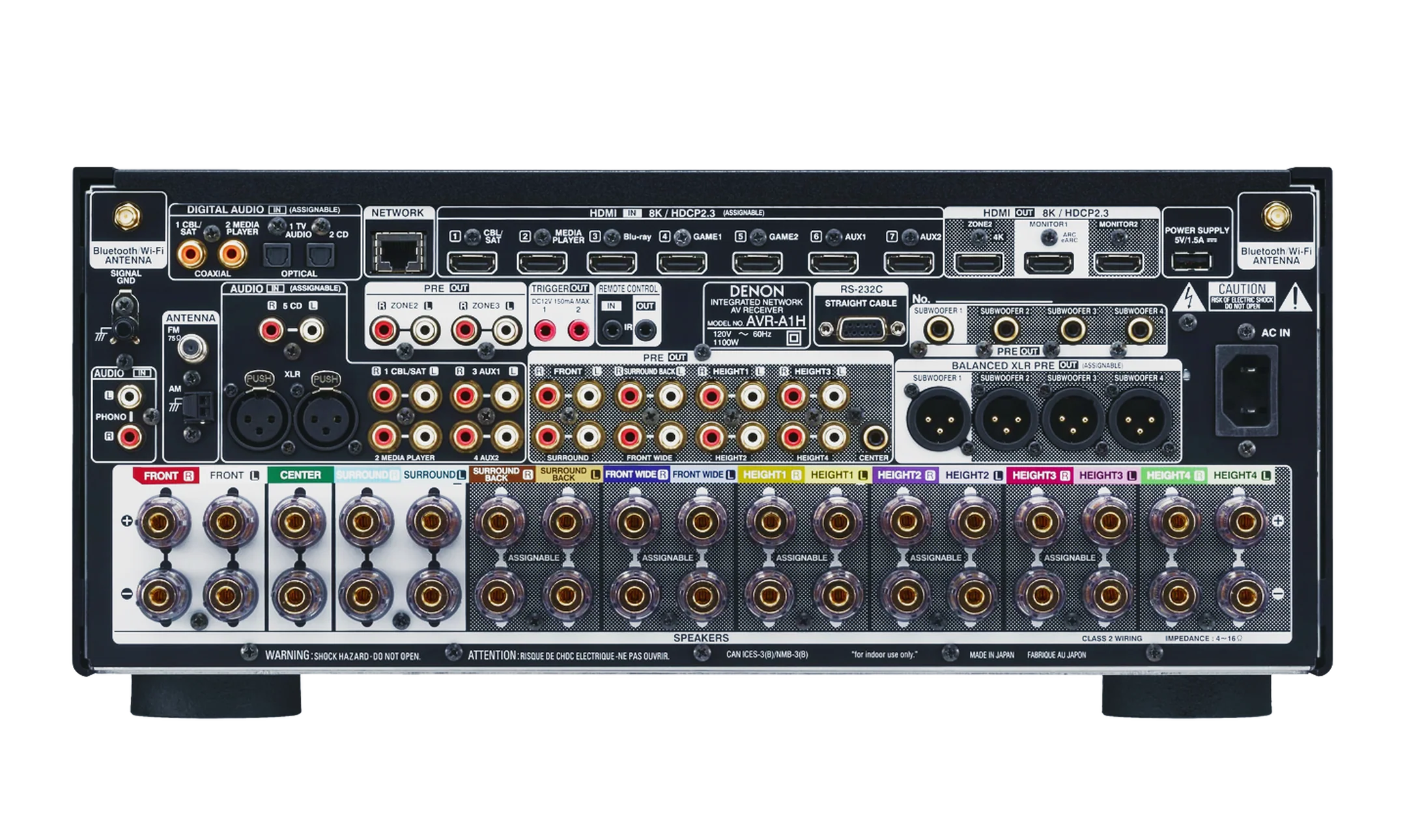 Denon AVR-A1H | Récepteur cinéma maison 15.4, 150Watts, 8K, HEOS - Image 3