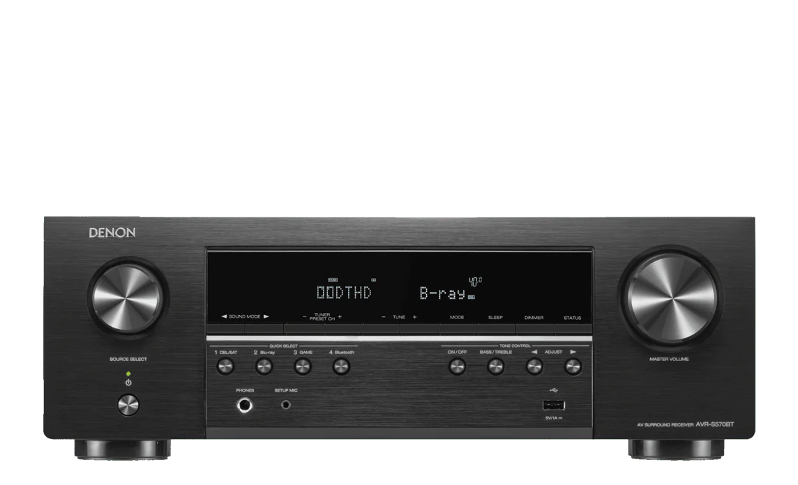 Denon AVR570BT - Récepteur cinéma maison 5.2, 70W, 5 canaux amplifiés, vidéo 8K - Image 4