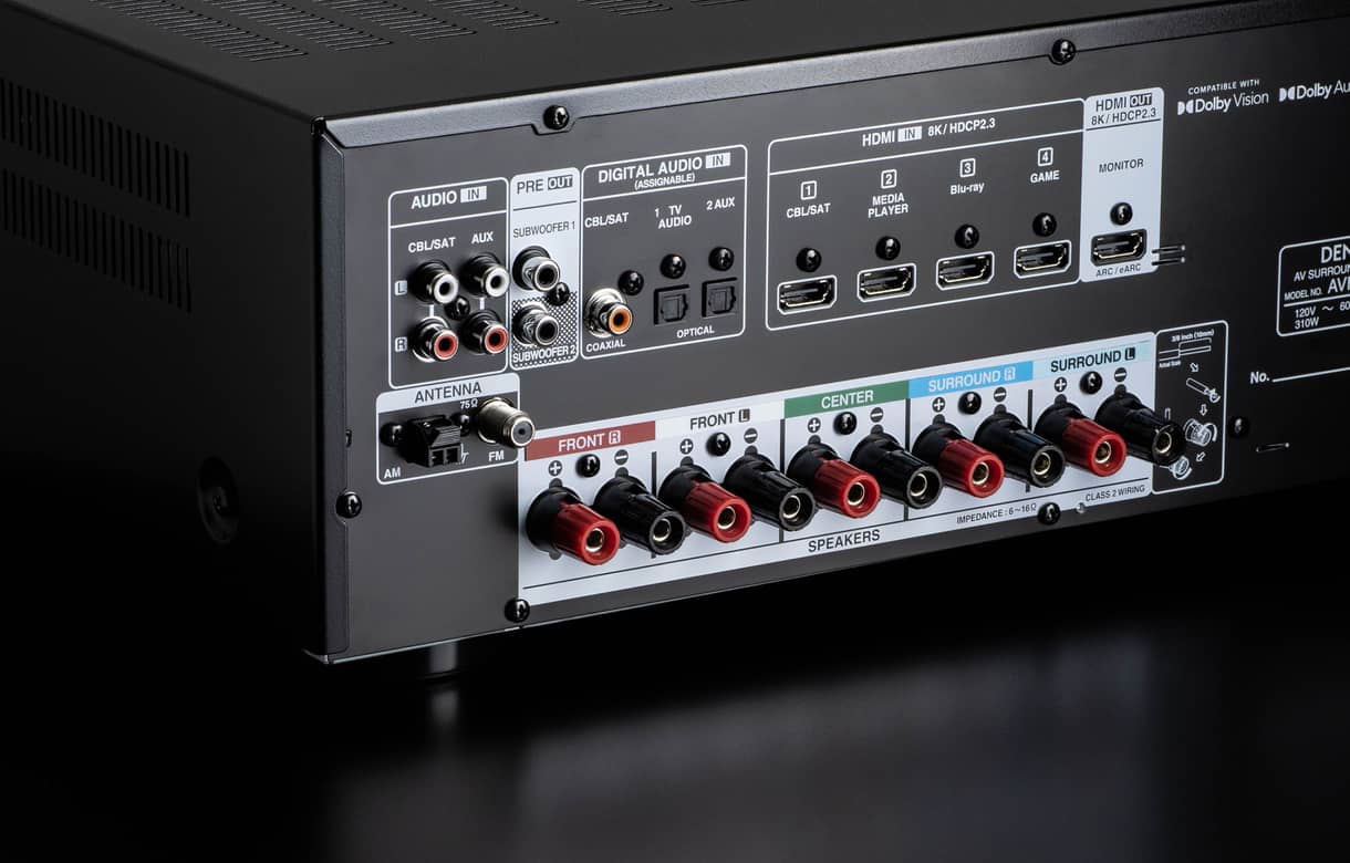 Denon AVR570BT - Récepteur cinéma maison 5.2, 70W, 5 canaux amplifiés, vidéo 8K - Image 5
