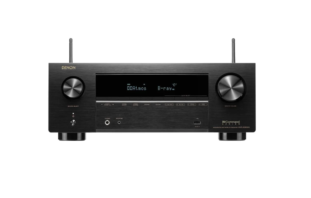 Denon AVRX2800H - Récepteur cinéma maison 7.2, 8K, 95W, 7 canaux amplifiés, vidéos 8K, son 3D! - Image 2