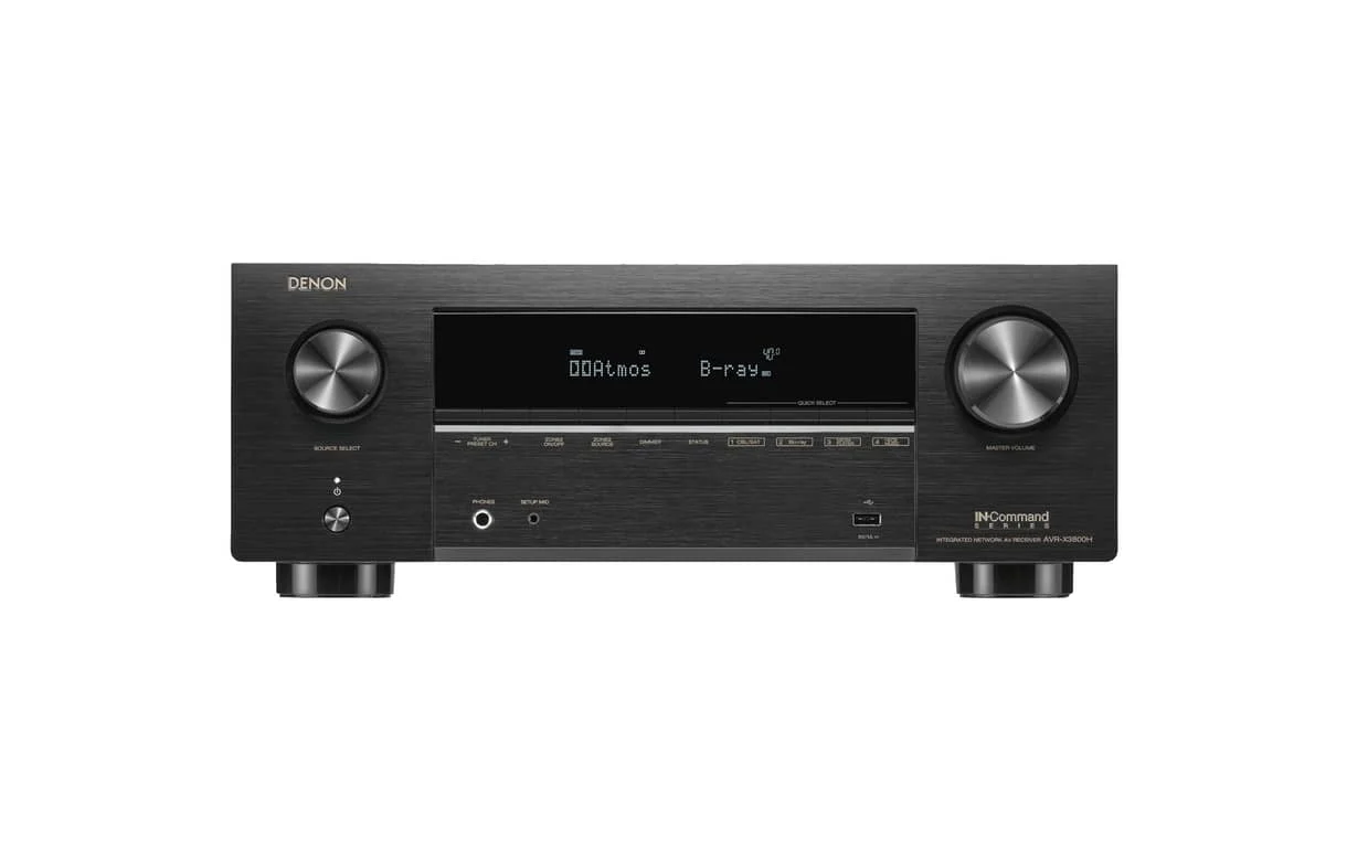 Denon AVRX3800H - Récepteur cinéma maison 9.4, 8K, 105W, 9 canaux amplifiés, Dolby Atmos, DTS:X - Image 2