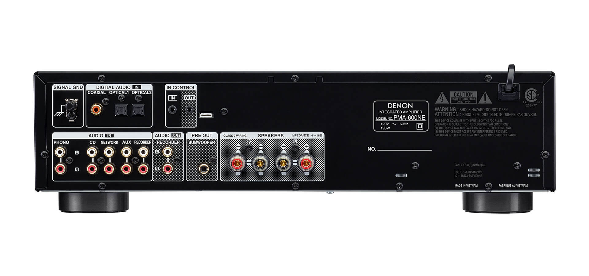 Denon PMA600NE - Amplificateur stéréo intégré 70Watts/Canal avec DAC 192 kHz/24 bits, Bluetooth - Image 3