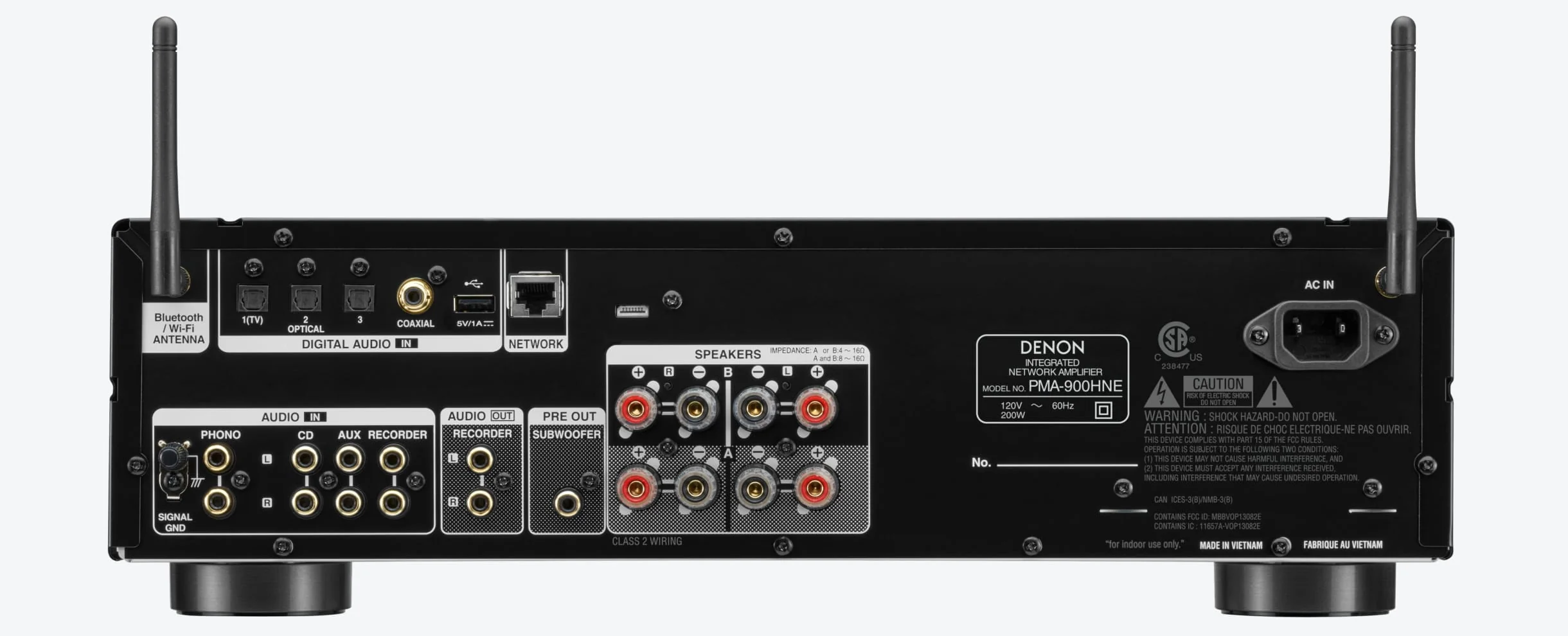 Denon PMA900HNE - Amplificateur stéréo intégré 50Watts/Canal avec lecteur réseau intégré, entrées phono, DAC PCM1795 - Image 7