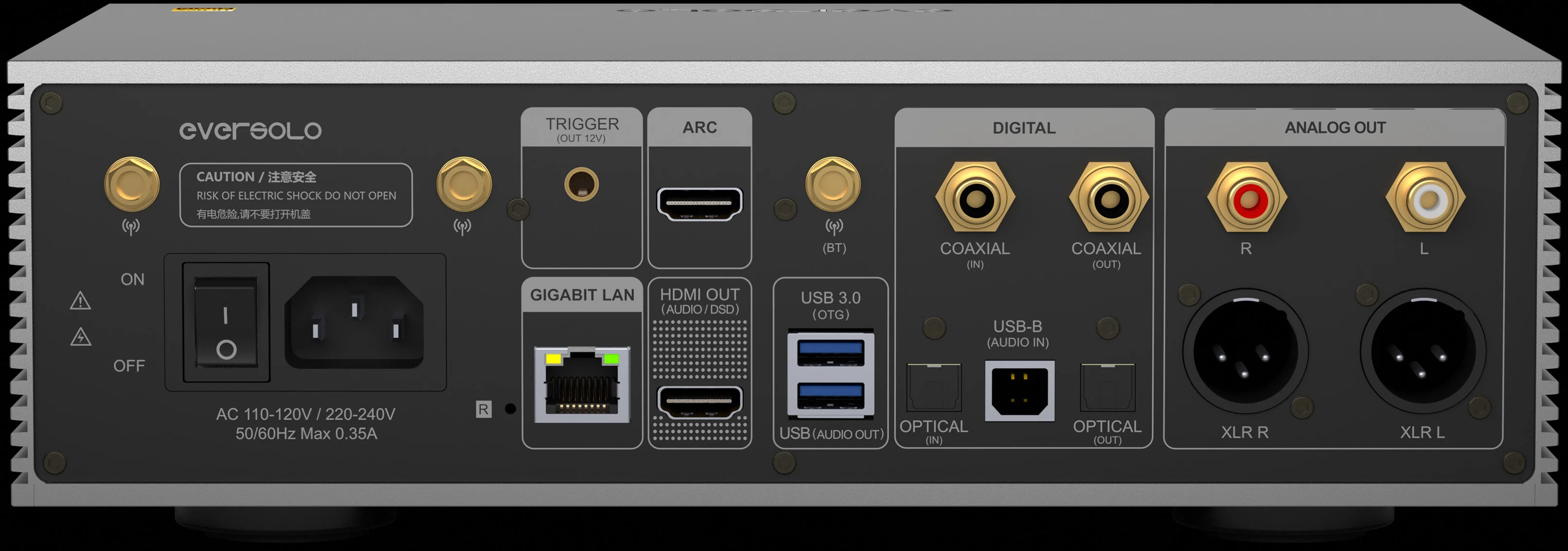 eversolo DMP A6 Master Gen 2 - Lecteur réseau audiophile, double DAC et HDMI ARC (Argent, Boîte ouverte) - Image 4
