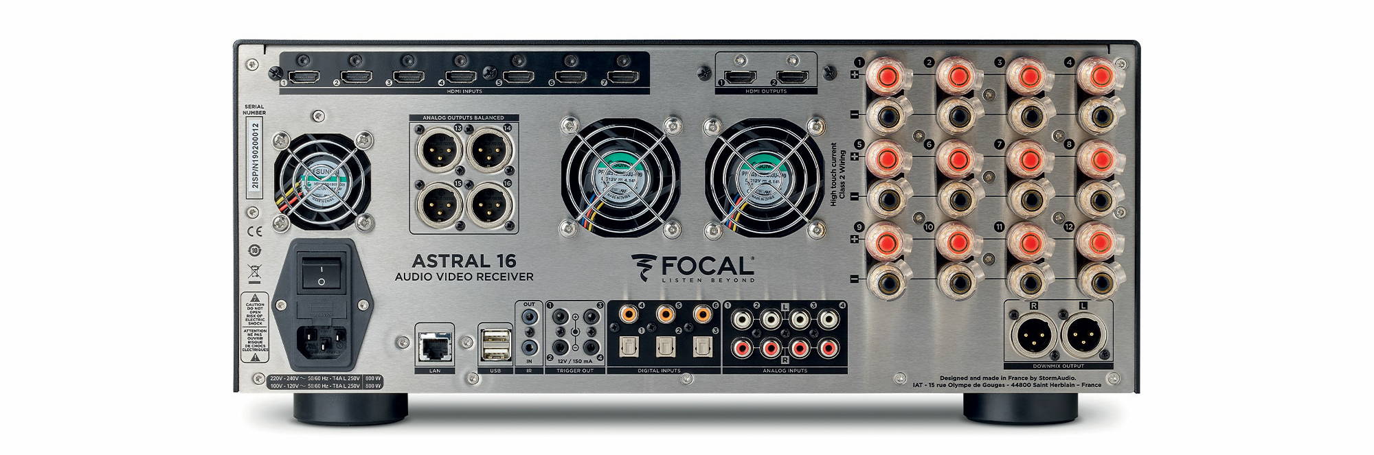 Focal ASTRAL 16 - Processeur et amplificateur audio-vidéo 16 canaux, 12 amplifiés 200W sous 8Ώ - Image 5