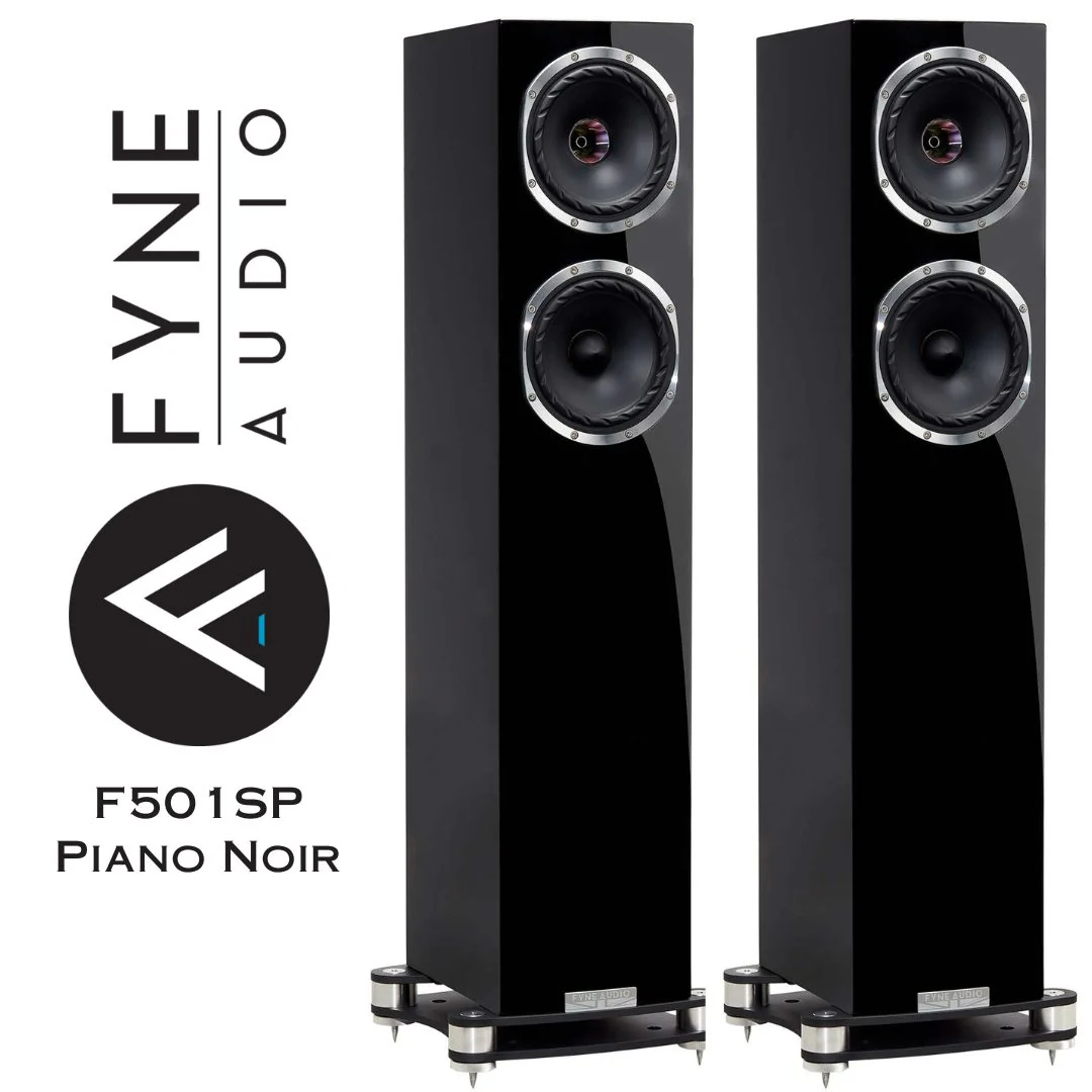 Enceintes acoustiques de type colonne Piano Noir (la paire) - Image 2