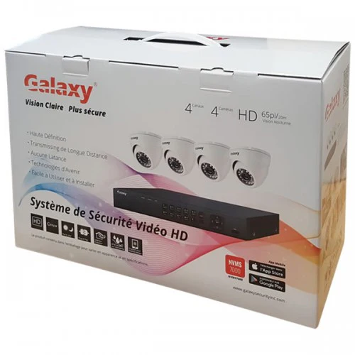 Galaxy - Système de sécurité professionnel 2MP 4CH HD-TVI - SEDKIT4D24 - Image 2