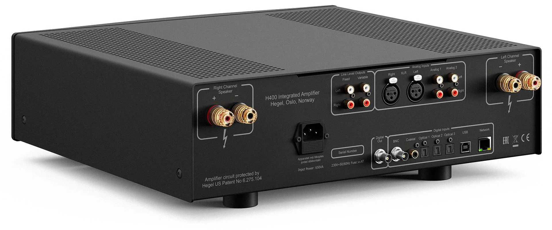 Hegel H400 - Amplificateur stéréo intégré «Streamliner» 250W/C et Lecteur réseau - Image 6