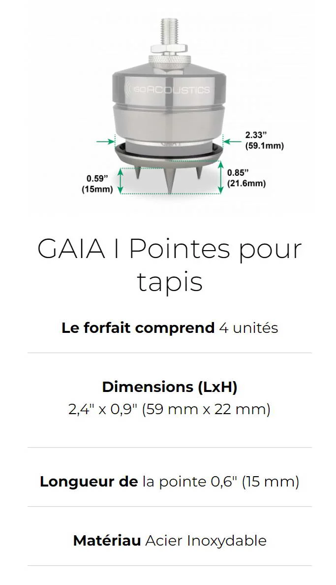 IsoAcoustics GAICARSPI - Disques de tapis associés à vos GAIA (4 unités) - Image 6