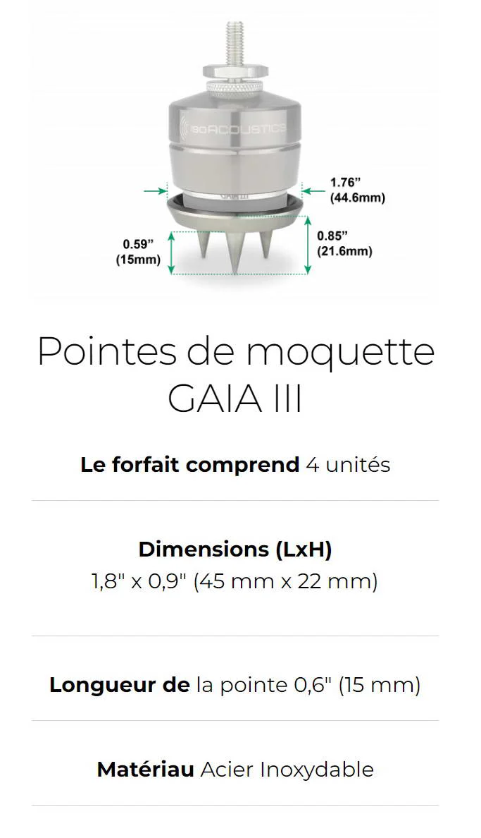 IsoAcoustics GAICARSPI - Disques de tapis associés à vos GAIA (4 unités) - Image 8