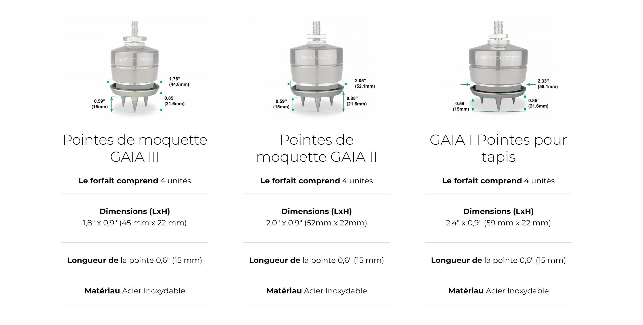 IsoAcoustics GAICARSPI - Disques de tapis associés à vos GAIA (4 unités) - Image 9