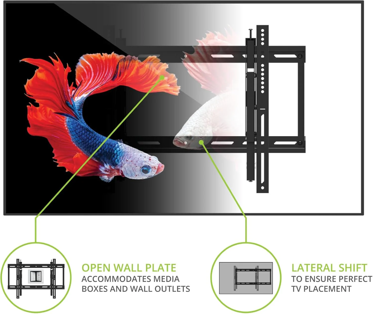 KANTO TE300-KANTO - Support mural articulé pour téléviseur de 43'' à 90'', 150 lb - Image 12