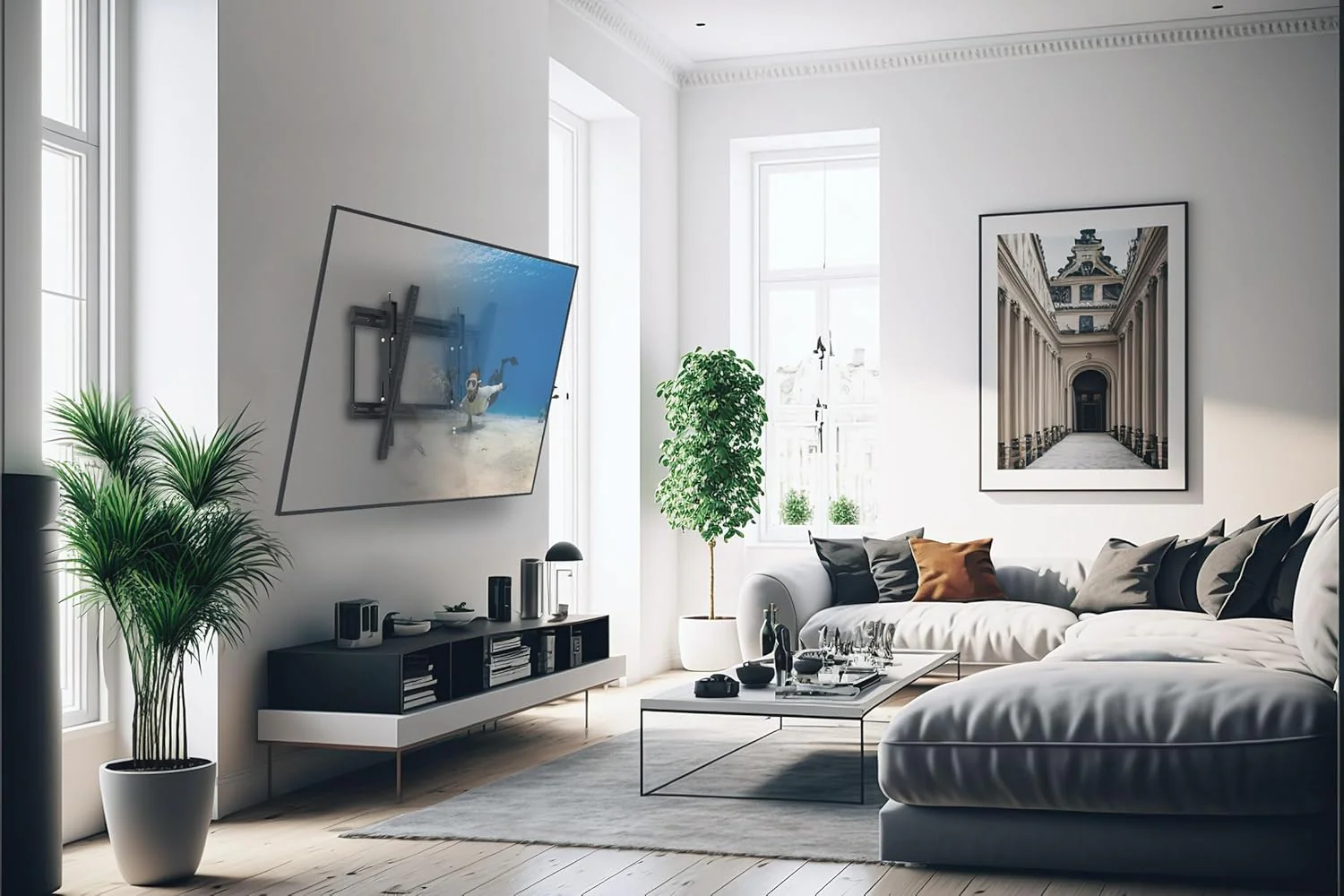 KANTO TE300-KANTO - Support mural articulé pour téléviseur de 43'' à 90'', 150 lb - Image 15
