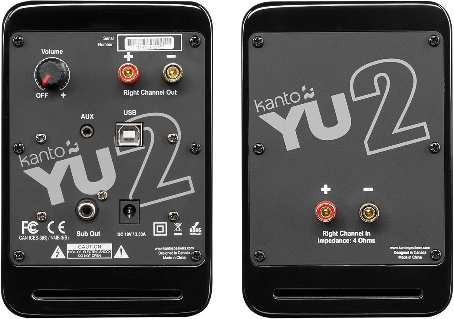 Kanto YU2 - Haut-parleurs de bureau amplifiés 25 Watts Canal - Image 7