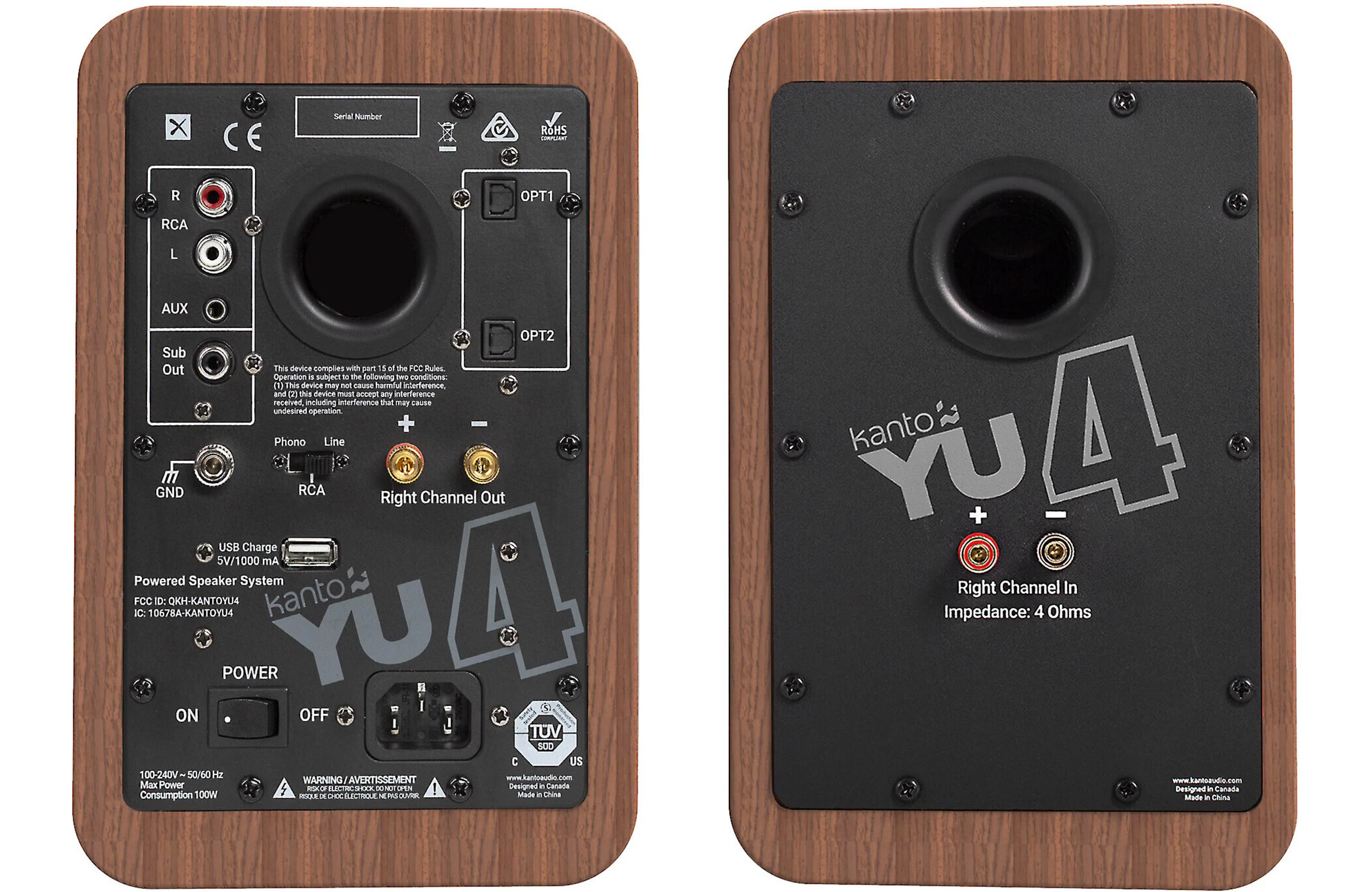 Kanto YU4 - Haut-parleurs d'étagère amplifiés 70W Bluetooth® Phono - Image 11
