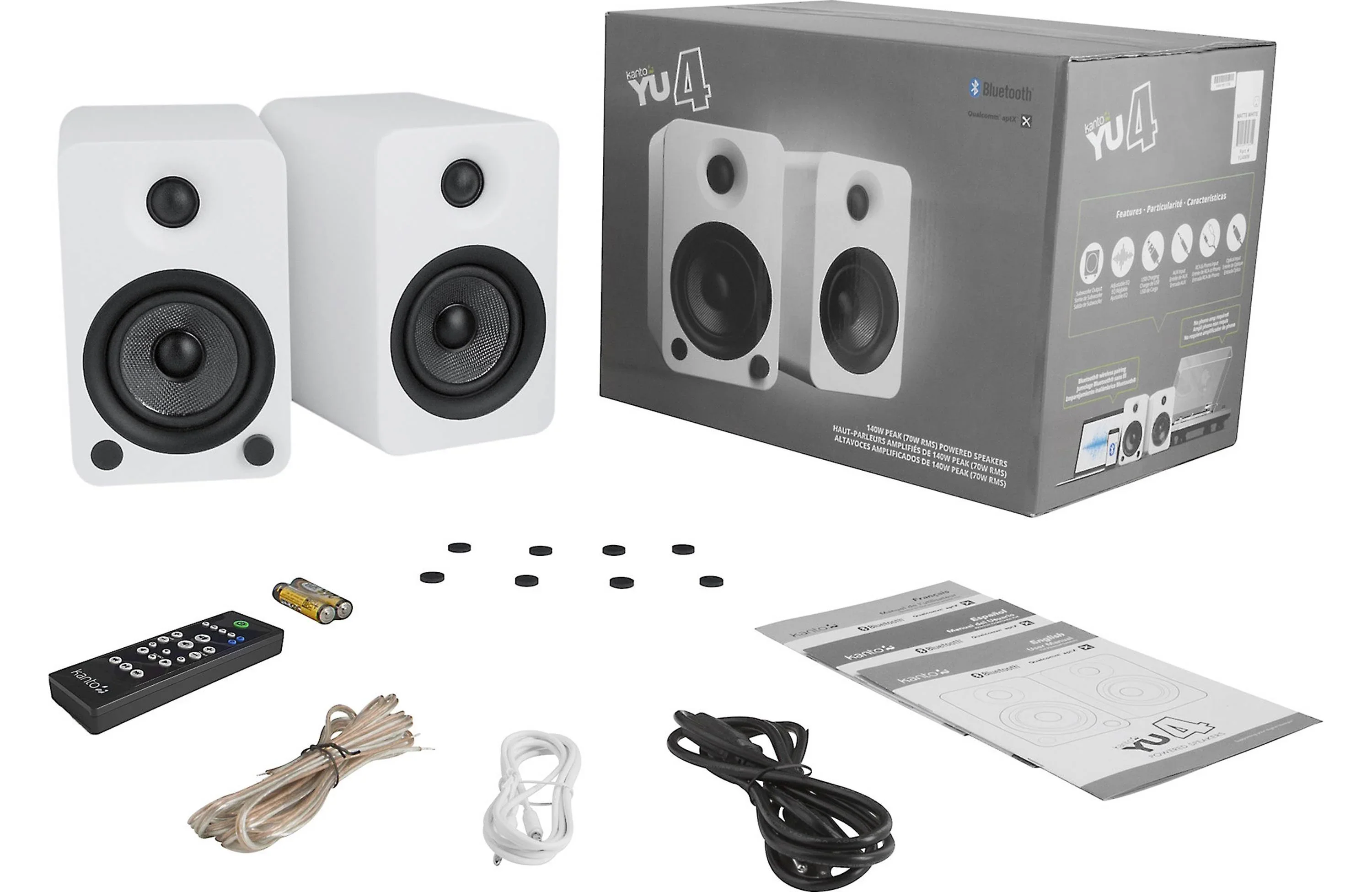 Kanto YU4 - Haut-parleurs d'étagère amplifiés 70W Bluetooth® Phono - Image 13