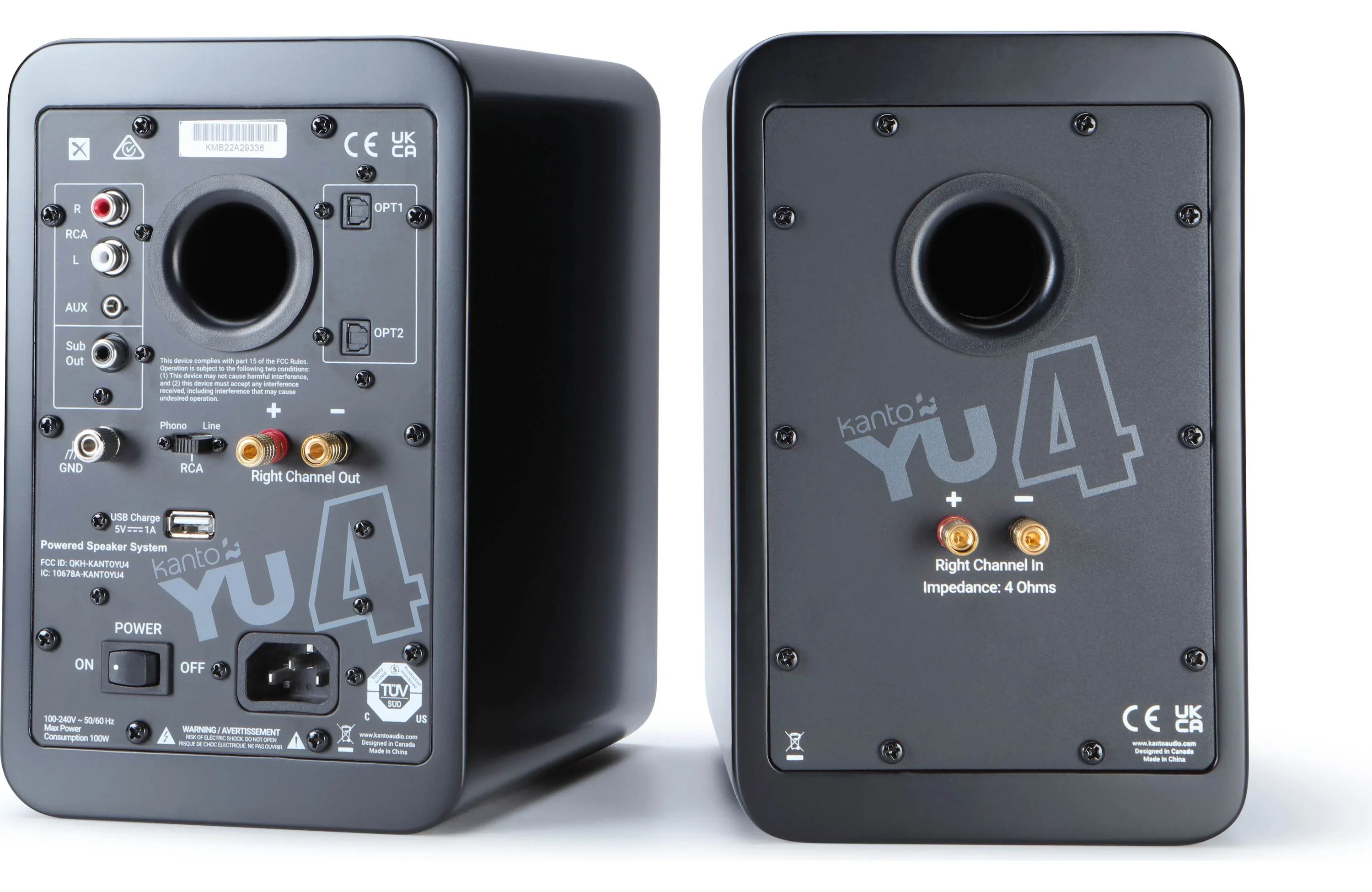Kanto YU4 - Haut-parleurs d'étagère amplifiés 70W Bluetooth® Phono - Image 9