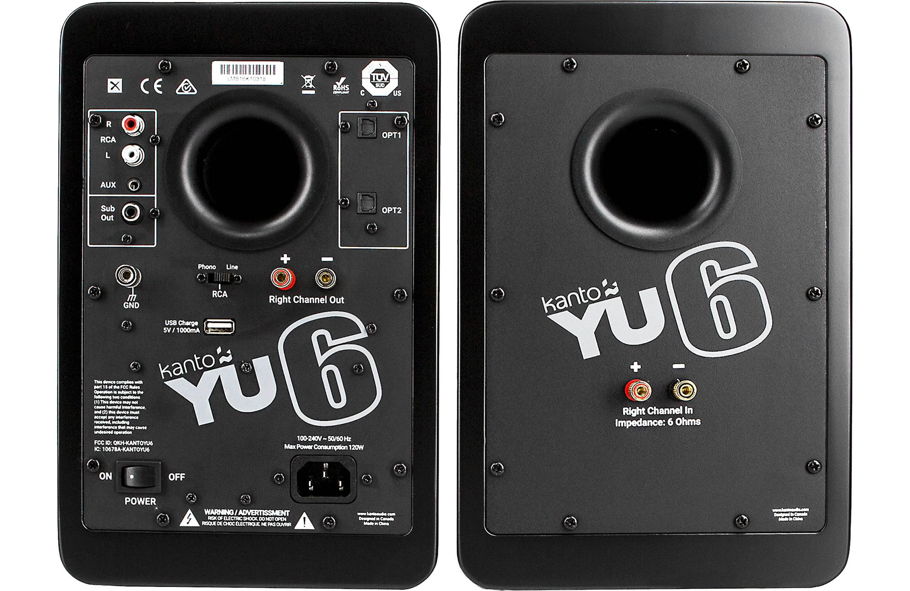 Kanto YU6 - Haut-parleurs d'étagère amplifiés 100W Bluetooth® Phono - Image 7