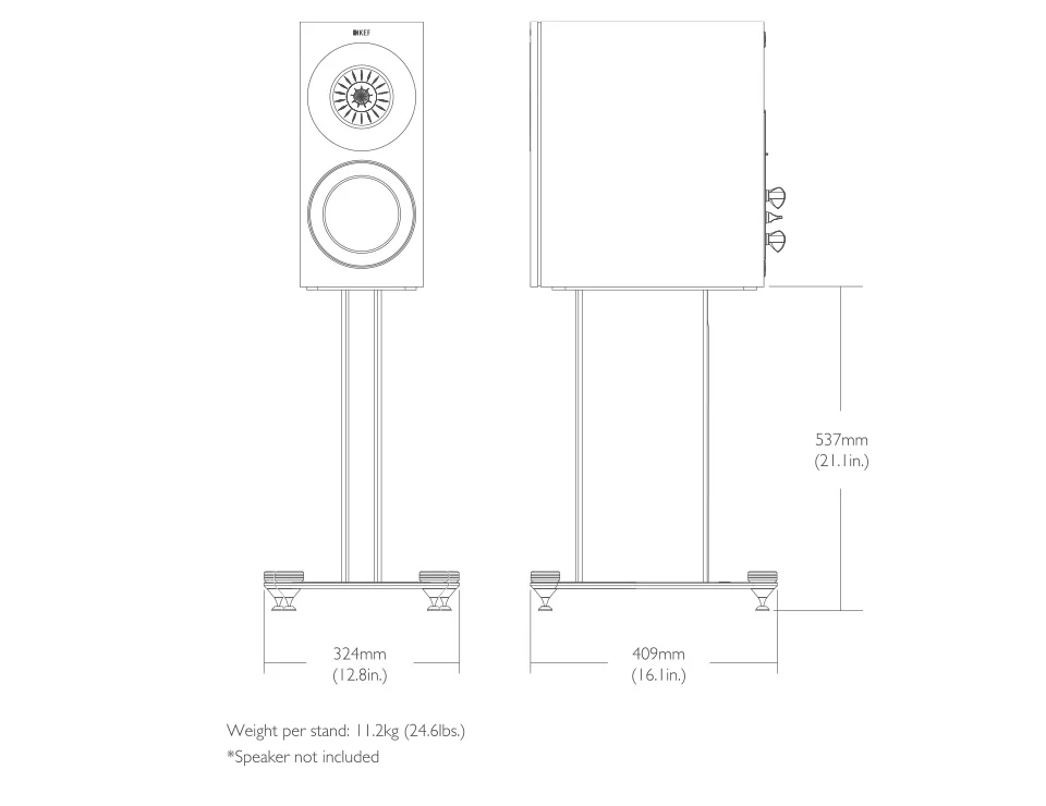 KEF Reference 1 Stand - Supports pour enceintes d'étagère 21.1'' haut - Image 5