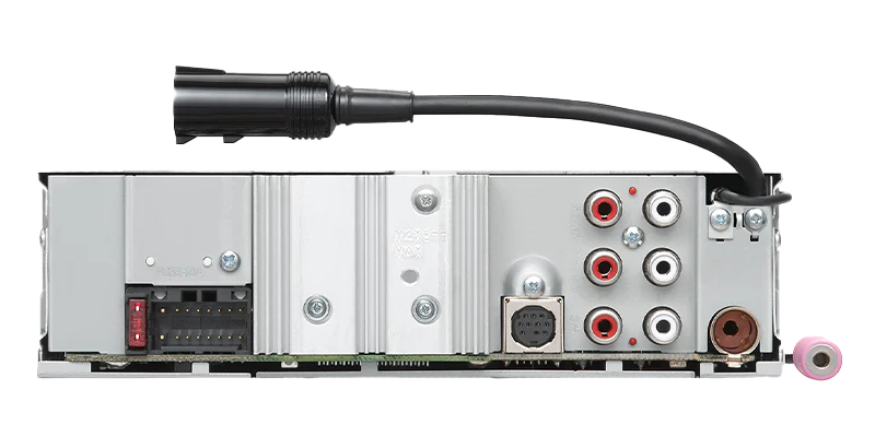 Kenwood KMR-M332BT - Récepteur multimédia numérique marin avec Bluetooth, éclairage de couleur variable, égaliseur 13 bandes et DTA, Entrée USB et AUX en façade 3 pré-sorties 4.0V - Image 4