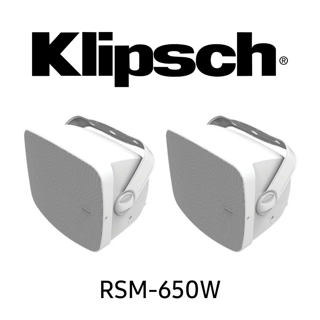Klipsch RSM650 - Enceintes d'extérieur, woofer 6.5'', Horn 1'', résistantes aux intempéries et à la pluie - Image 2