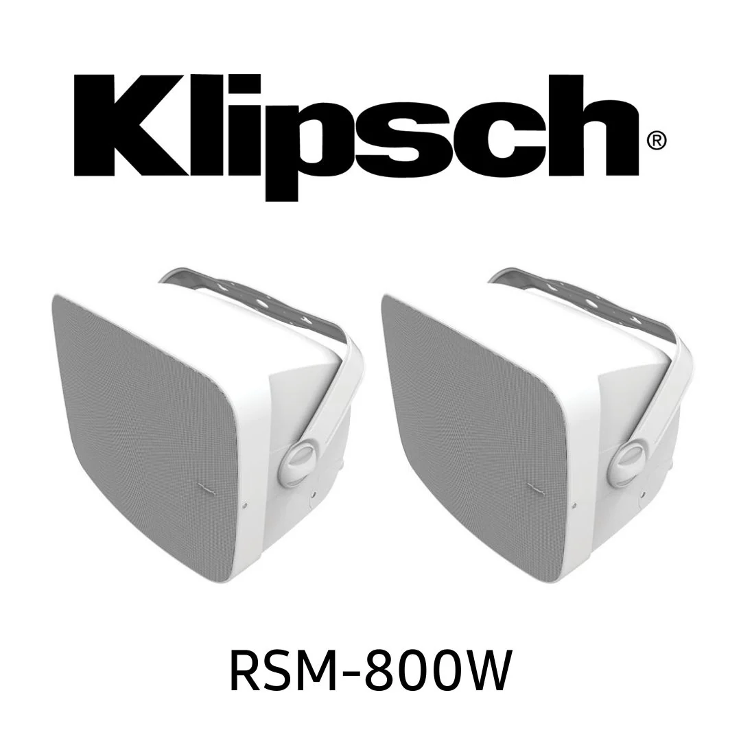 Klipsch RSM800B - Enceintes d'extérieur, woofer 8'', Horn 1'', résistantes aux intempéries et à la pluie - Image 2