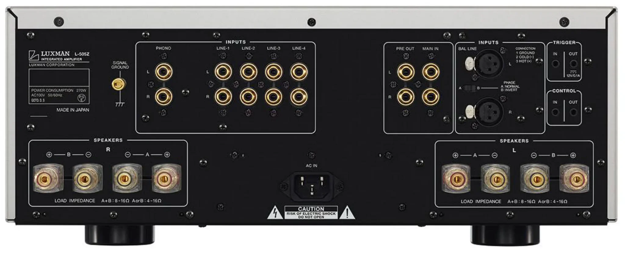 Luxman L-505Z - Amplificateur stéréo intégré 100 W/C A/B (8Ω), entrée phono - Image 3