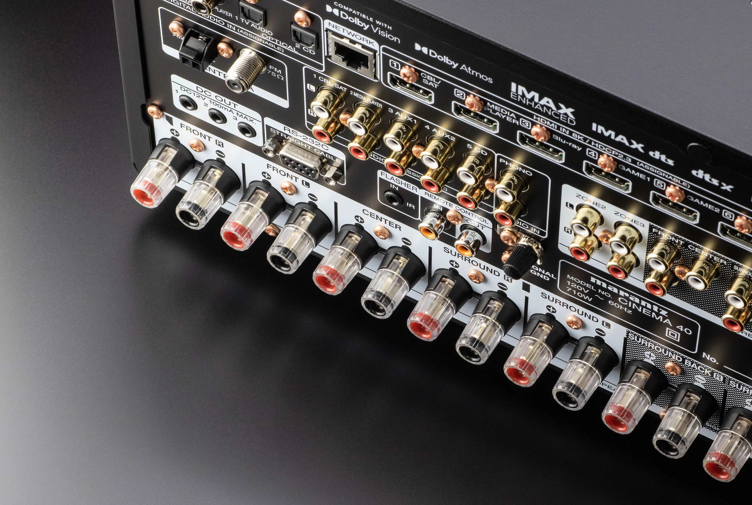Marantz Cinema 40 - Récepteur cinéma maison 9.4, 8K, 125w, 9 canaux amplifiés, Dolby Atmos, DTS:X - Image 7