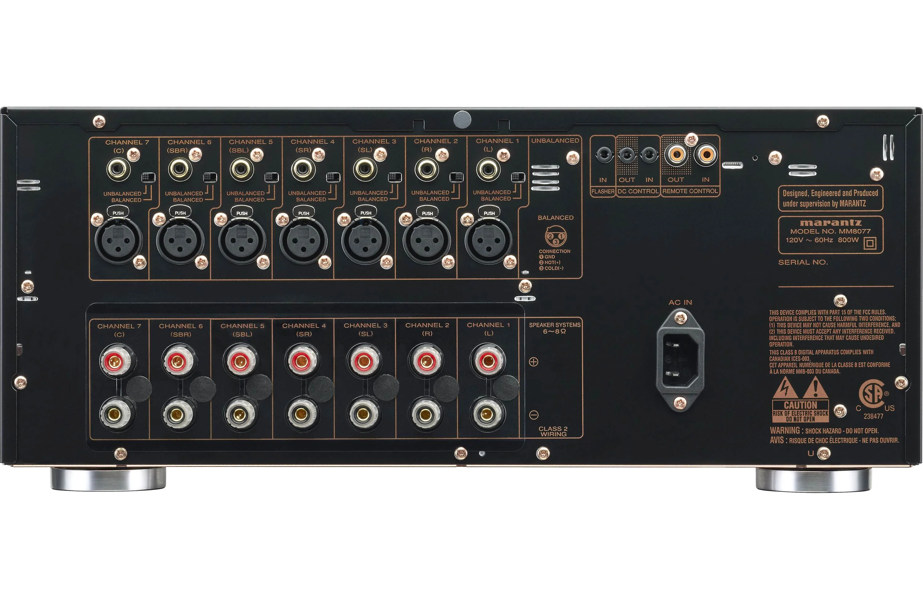 Marantz MM8077 - Amplificateur de puissance 7 canaux 150Watts/canal - Image 4