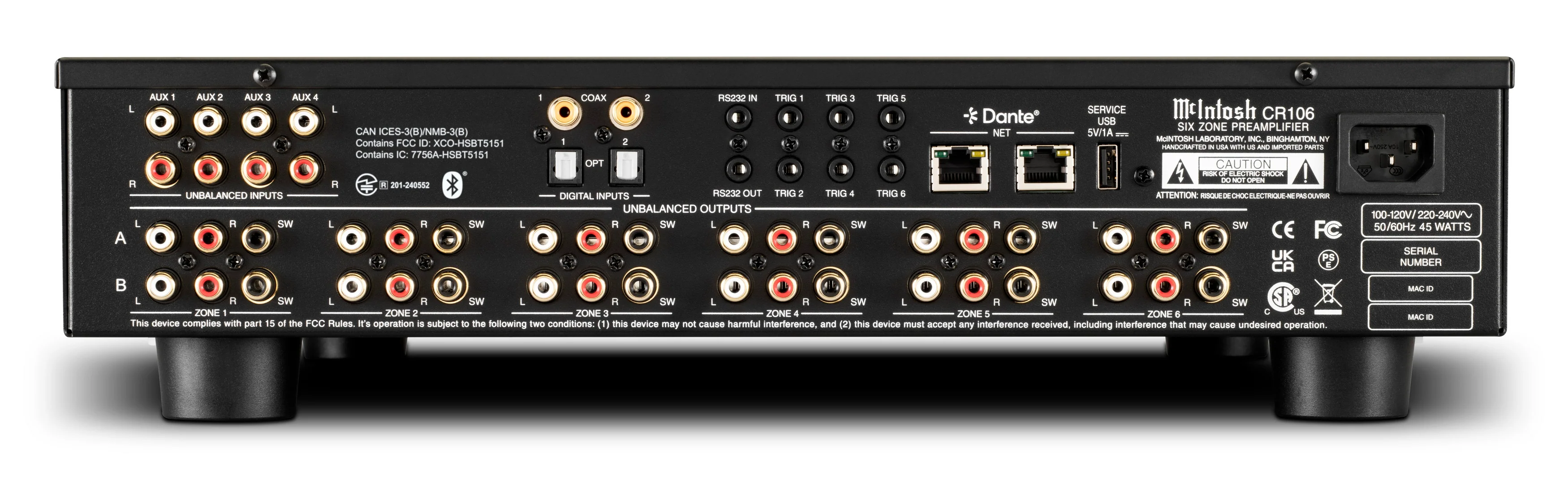 McIntosh CR106 – Préampli Audio Matrix 6 Zones Bluetooth | Multiroom Hi-Fi - Image 3