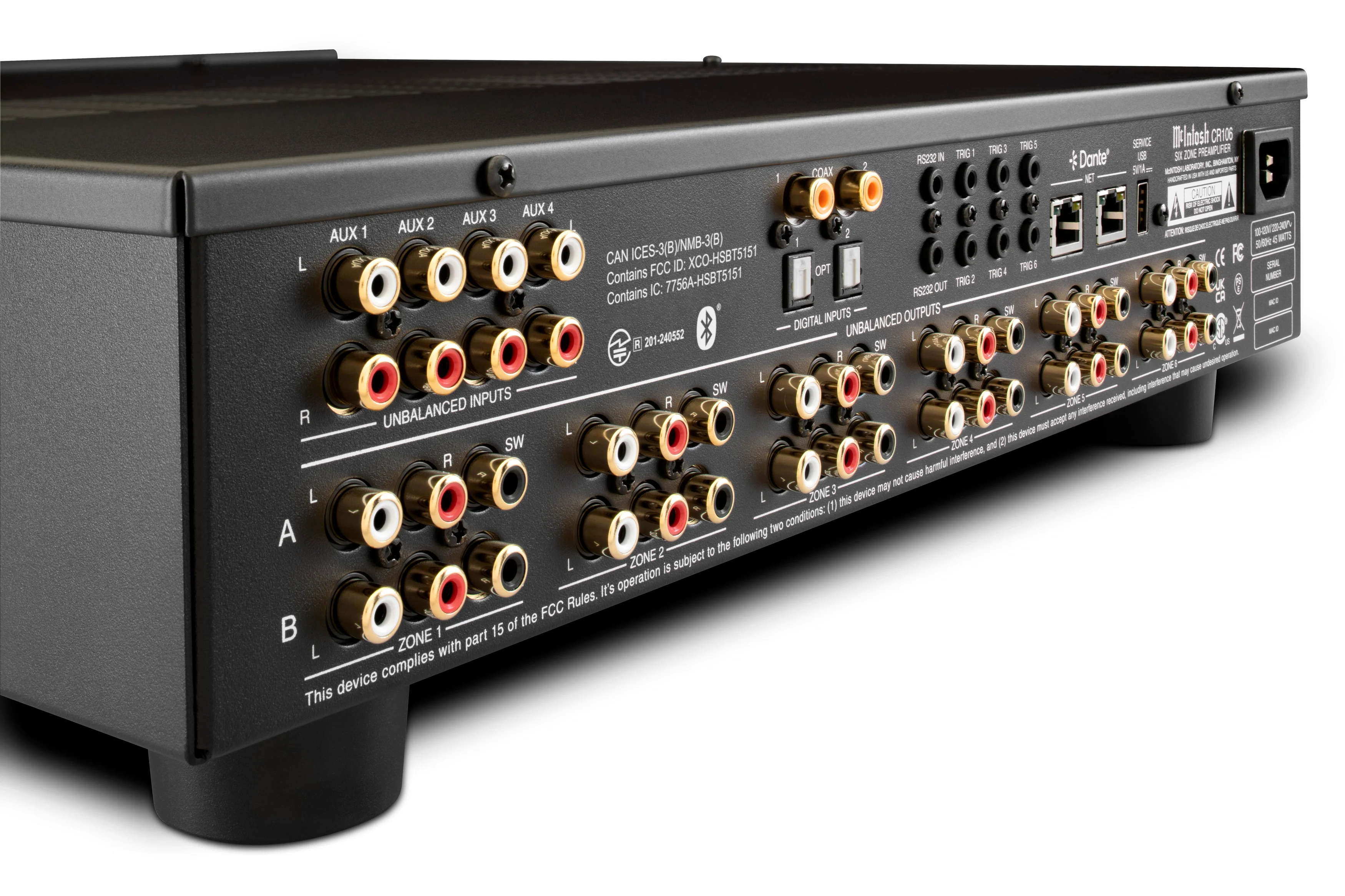 McIntosh CR106 – Préampli Audio Matrix 6 Zones Bluetooth | Multiroom Hi-Fi - Image 4