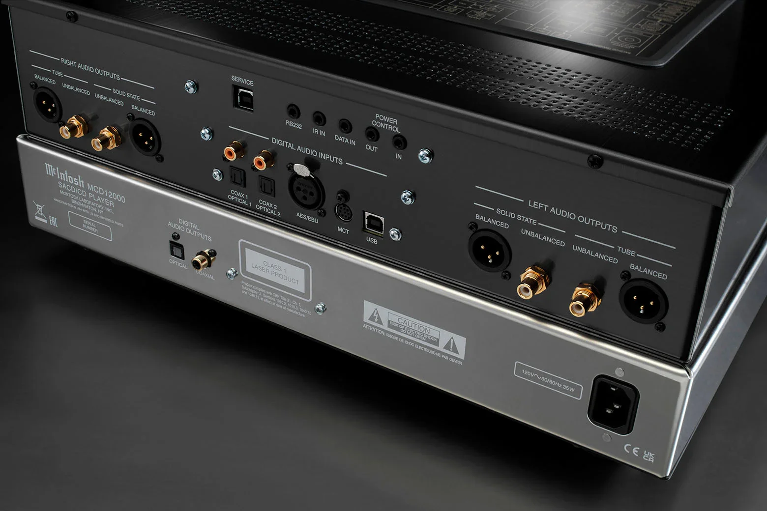 McIntosh MCD12000 - Lecteur SACD/CD, 2 DAC 32 bits/8 canaux, 4 tubes - Image 9